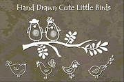 Cute Little Birds - Hand Drawn