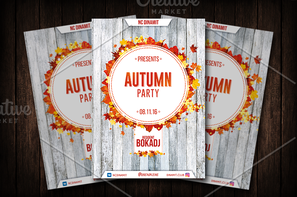 Autumn Party Flyer Template in Flyer Templates - product preview 1