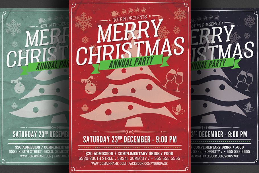 Christmas Invitation Flyer Template in Flyer Templates - product preview 8