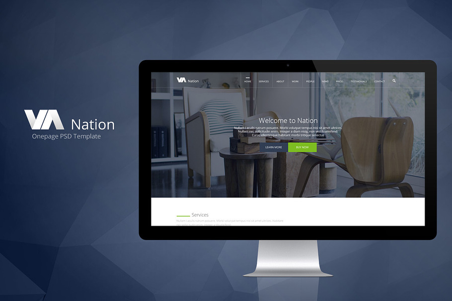 Nation-One Page PSD Template in Landing Page Templates - product preview 8