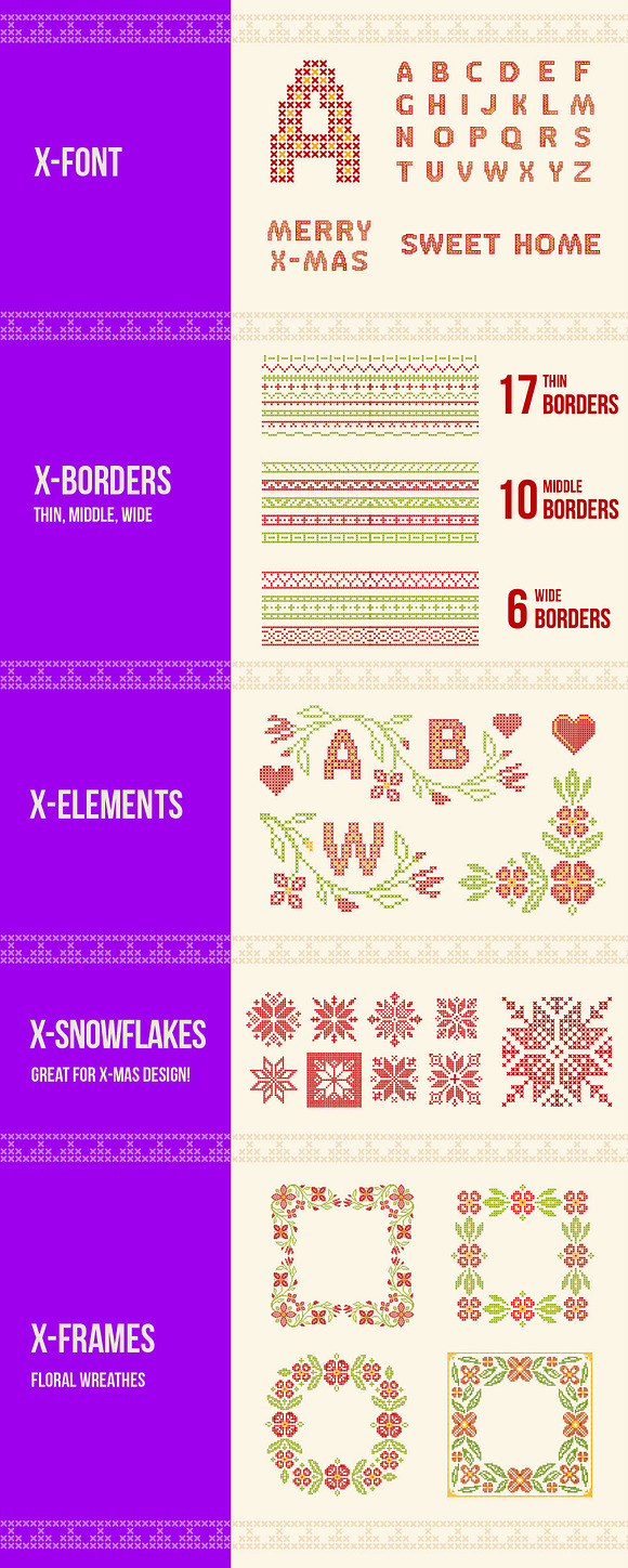 Cross-stitch BUNDLE in Objects - product preview 1