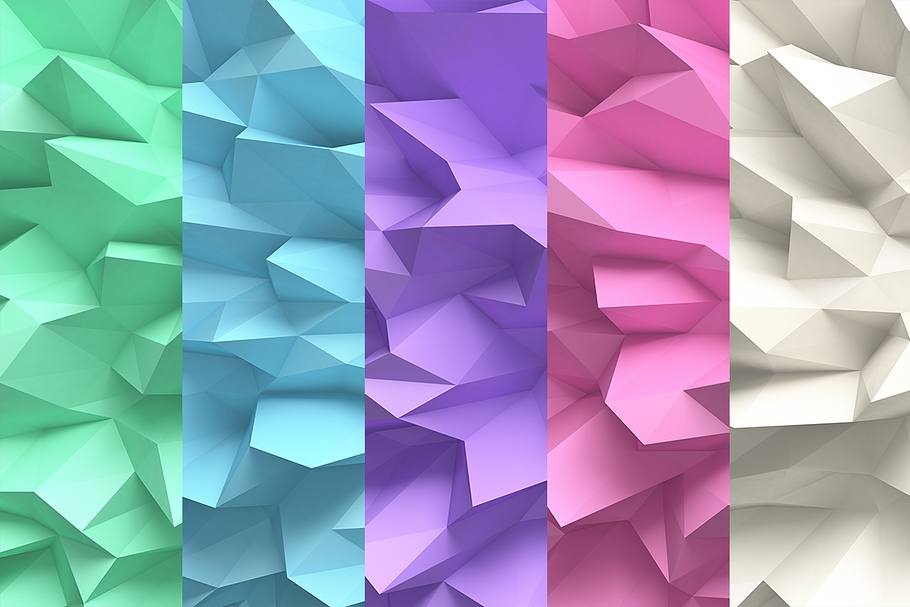 Pastel Polygon Backgrounds 10 items in Textures - product preview 8