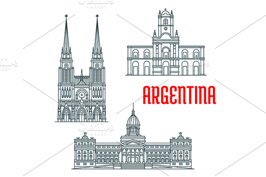 Argentina buildings and landmarks in Graphics - product preview 8