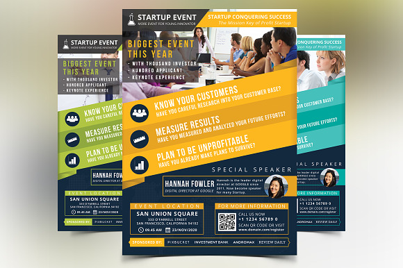 Startup Event Flyer Template in Flyer Templates - product preview 2