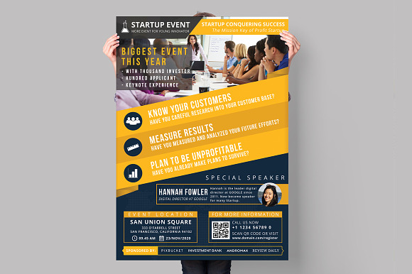 Startup Event Flyer Template in Flyer Templates - product preview 3