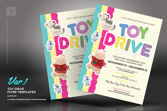 Toy Drive Flyer Templates in Flyer Templates - product preview 1