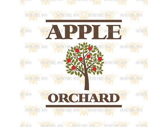 Apple Orchard Country Sign in Illustrations - product preview 1