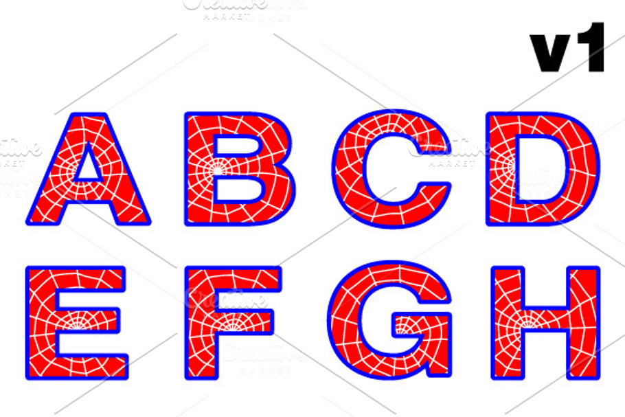 Spider web letters in Illustrations - product preview 8