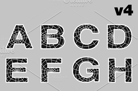 Spider web letters in Illustrations - product preview 4