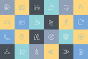 Collection line modern icons