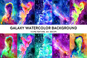 Galaxy Watercolor Background