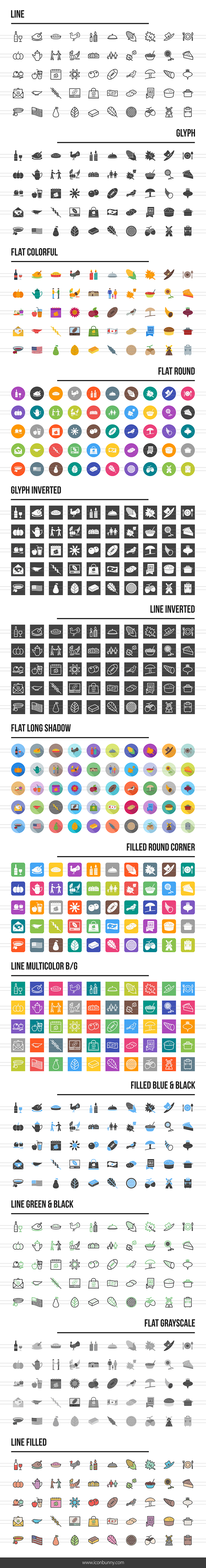 650 Thanksgiving Icons in Graphics - product preview 1