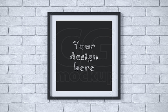 Matted black frame 8"x10" mockup in Print Mockups - product preview 1