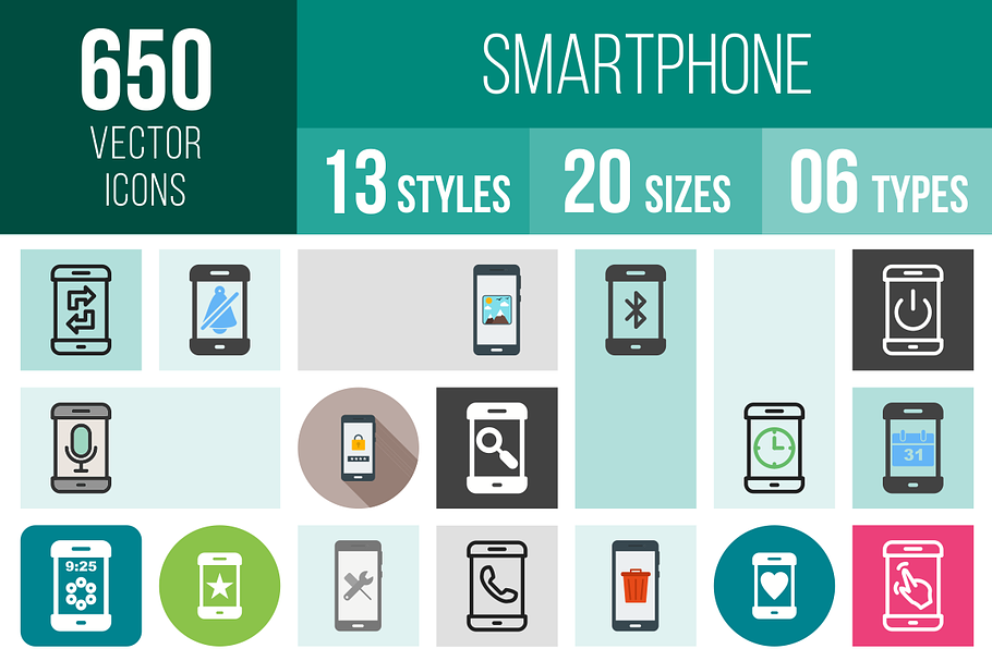 650 Smartphone Icons