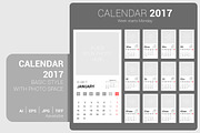Calendar 2017 With Photo Space