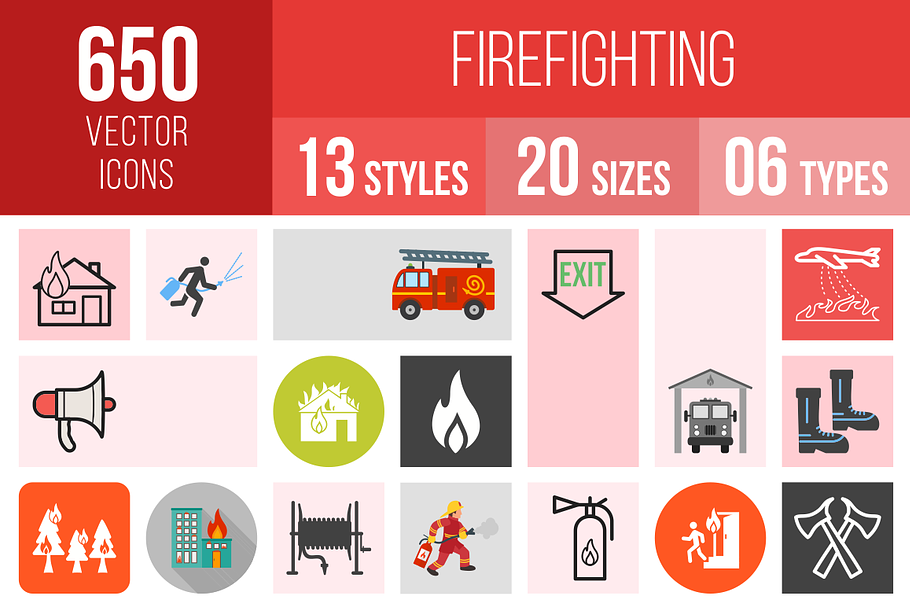 650 Firefighting Icons