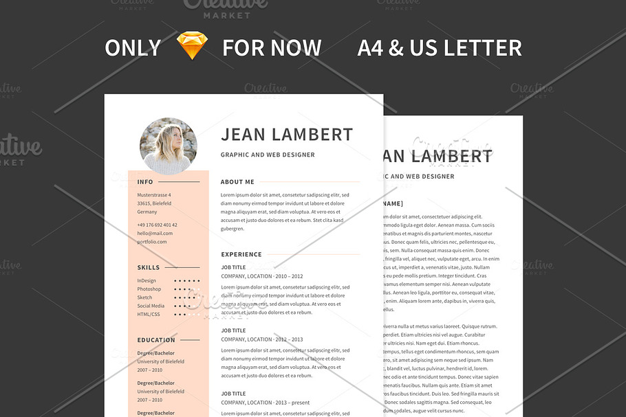 Resume & Cover Template · A4 & US in Resume Templates - product preview 8