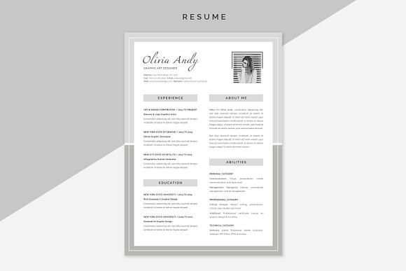 OLIVIA Resume & Cover Letter in Letter Templates - product preview 1