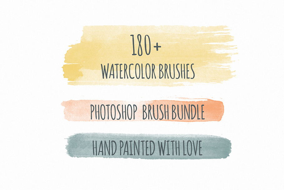 180+ Handmade Watercolor PS Brushes in Photoshop Brushes - product preview 8