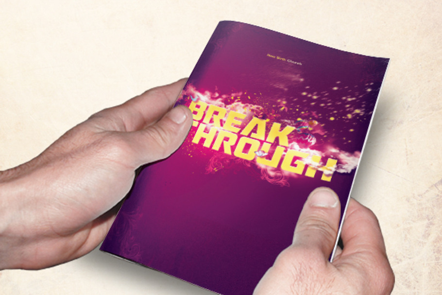 Break Through Church Bulletin in Brochure Templates - product preview 8