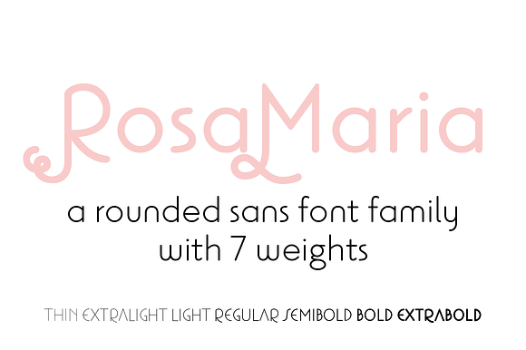 Rosa Maria in Sans-Serif Fonts - product preview 1