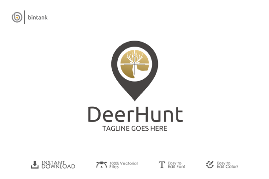 Deer Hunt Logo in Logo Templates - product preview 8