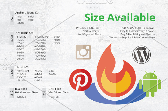 212 Flat Social Media Icons in Graphics - product preview 3