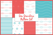 Sea Seamless Pattern Set