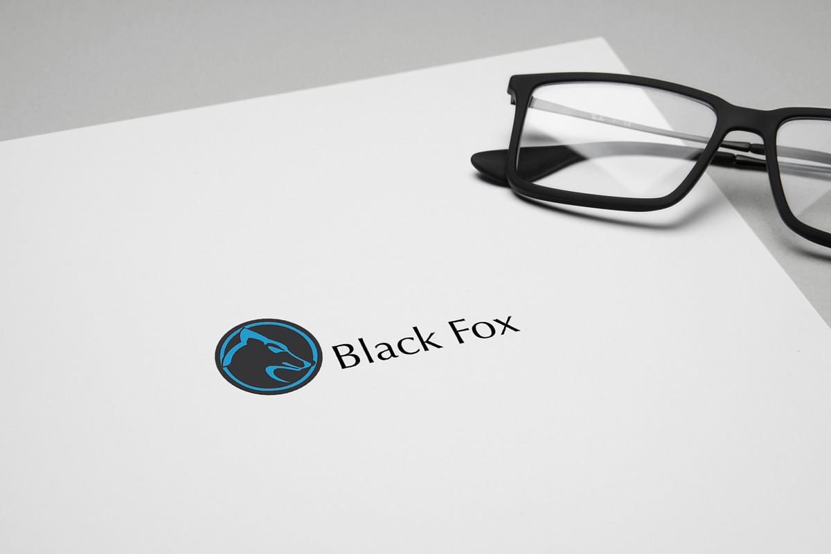 Black Fox Logo Template in Logo Templates - product preview 8