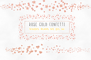 rose gold confetti brushes