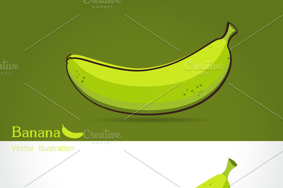 Banana isolated in Illustrations - product preview 8