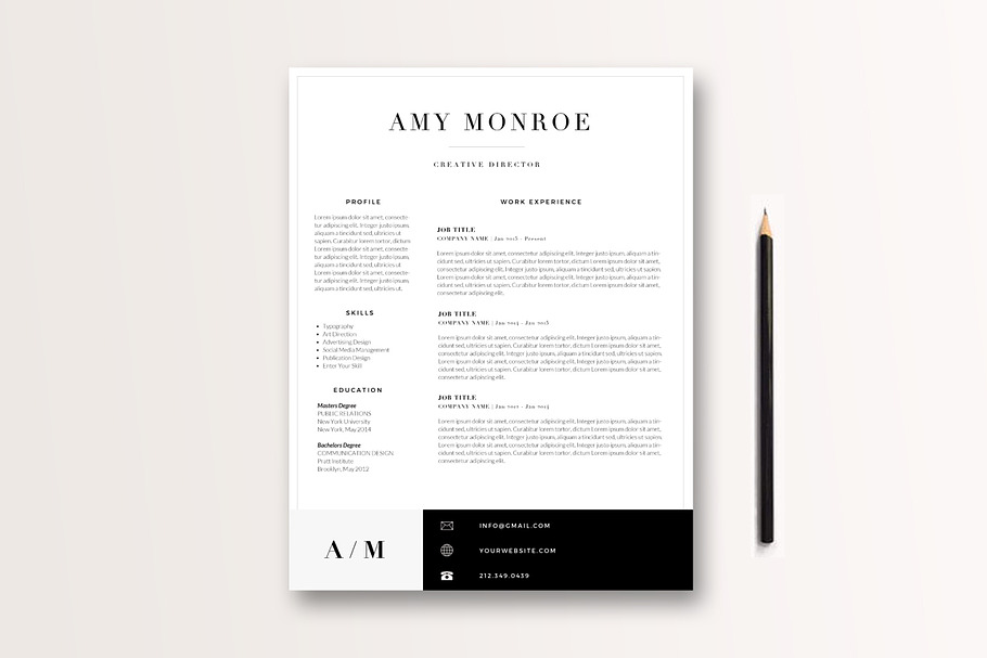 Classic Resume Template 3 page