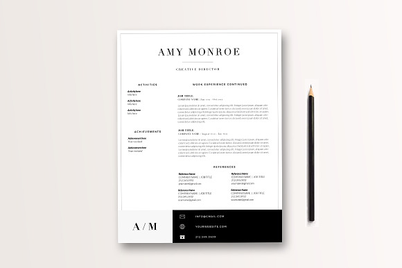Classic Resume Template 3 page in Resume Templates - product preview 2