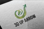 E - 3D Up Arrow Elegant and Stylish