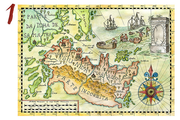 Vintage pirate maps. Part 2 in Illustrations - product preview 1