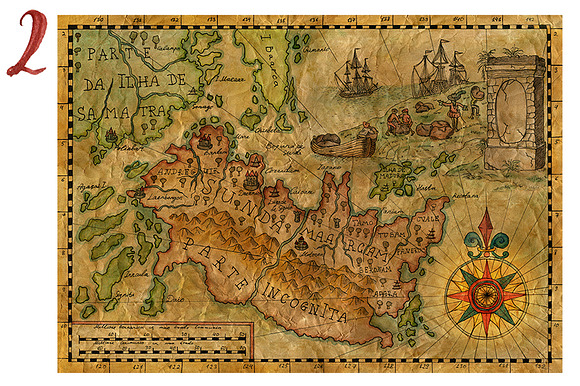 Vintage pirate maps. Part 2 in Illustrations - product preview 2