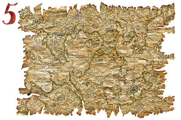 Vintage pirate maps. Part 2 in Illustrations - product preview 5