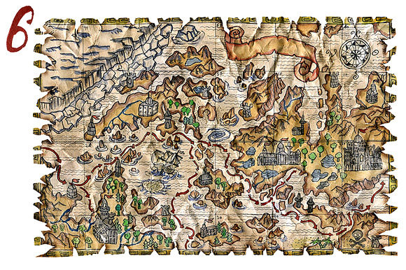 Vintage pirate maps. Part 2 in Illustrations - product preview 6