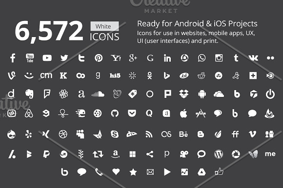 212 B/W Social Media Icons in Icons - product preview 2