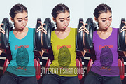 Asian Girl Sport T-Shirt Mock-Up