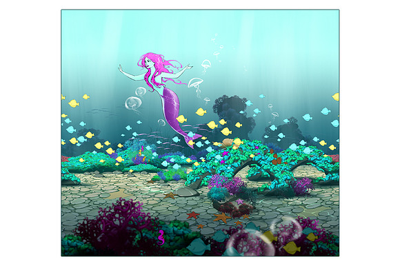 Underwater scene in Illustrations - product preview 3