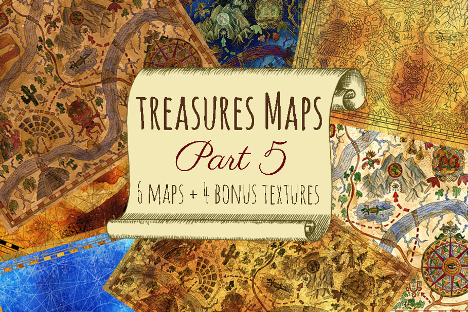 Vintage Treasure Maps. Part 5 in Illustrations - product preview 8