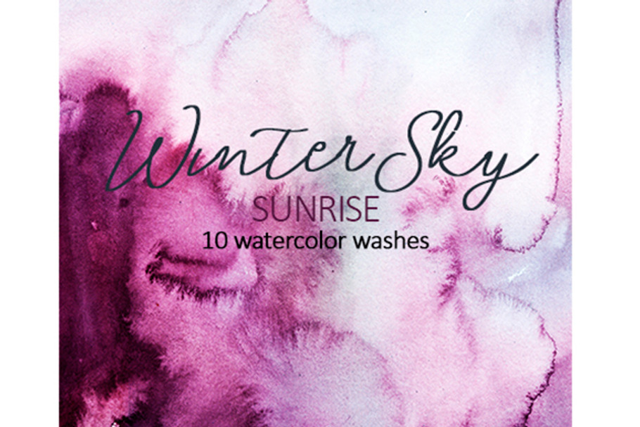 Purple Watercolor Washes in Textures - product preview 8