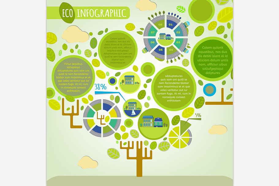 Tree Town Infographics in Illustrations - product preview 8