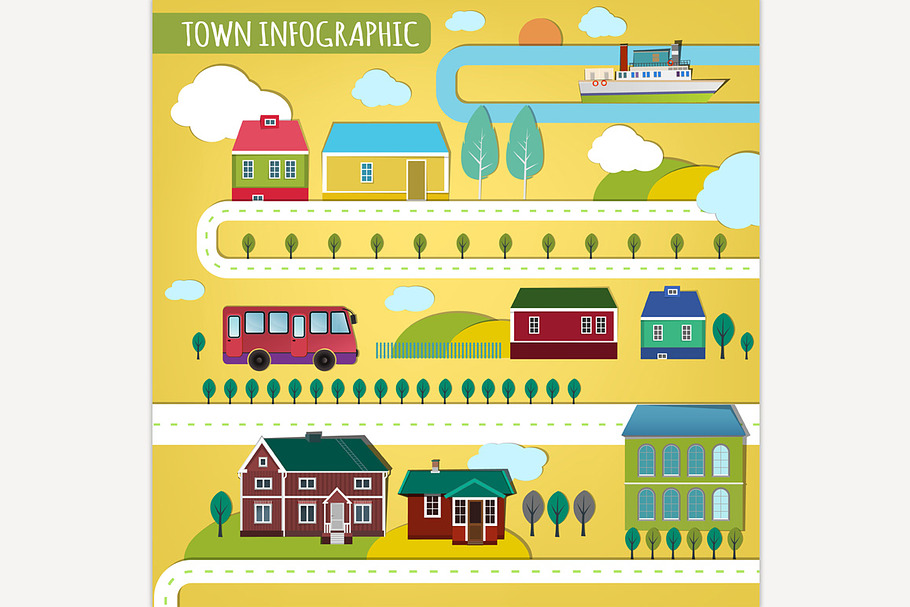 Abstract Town Image in Illustrations - product preview 8