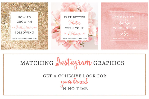 Blush & Gold Social Media Templates in Social Media Templates - product preview 2