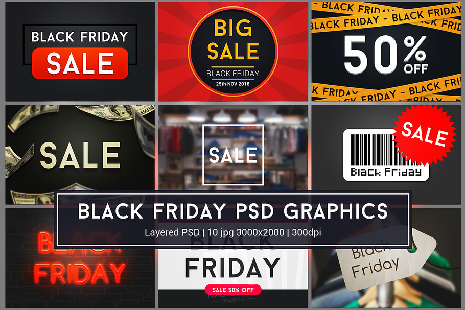 Black Friday PSD Graphics in Textures - product preview 8