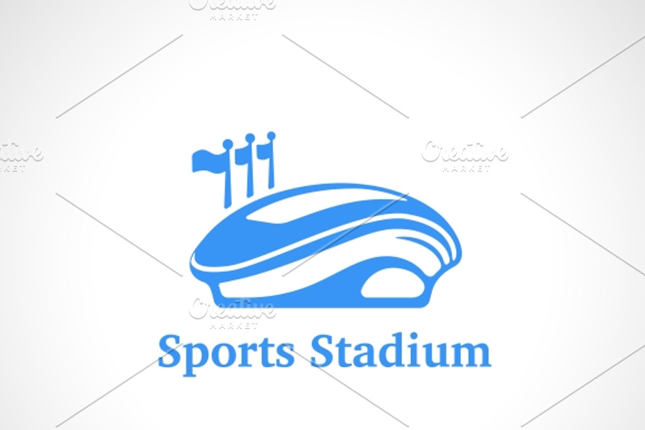 Sports Stadium Logo in Blue in Graphics - product preview 8