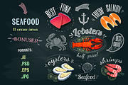Seafood vector pack