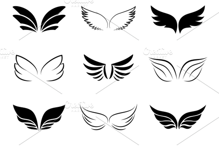 Wing icons in Graphics - product preview 8